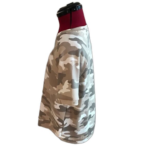 Philosophy Republic Top Women's Beige Camo Short Sleeve Modal Top Pullover NWT - Picture 4 of 8